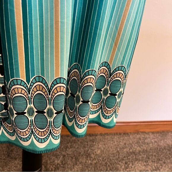 Laundry by Design short sleeve geometric print dress with belt size Large - Picture 7 of 15